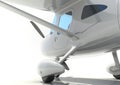 Light aircraft with single propeller Royalty Free Stock Photo