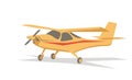 Light aircraft. Stylized image of a small airplane on the tarmac.