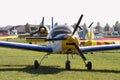 Light aircrafts on the airfield Royalty Free Stock Photo