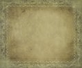 Light antique parchment with frame Royalty Free Stock Photo