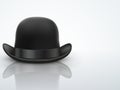 Light Background Black bowler hat Royalty Free Stock Photo