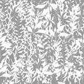 Light background of climbing plants, twigs and leaves. Climbing plants. Black and white vintage texture for fabric, tile, Royalty Free Stock Photo