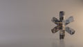 light background 3d rendering symbol of asterisk icon