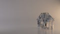 light background 3d rendering symbol of house  icon Royalty Free Stock Photo