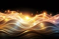 Light background with soft waves on black background Royalty Free Stock Photo