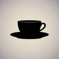 Light background. The teacup features a single handle on the right Royalty Free Stock Photo