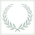 Light bayleaf or laurel wreath icon isolated.