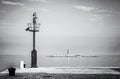 Light beacon on small island, Porec, Croatia