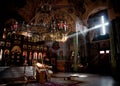 Light beam in Orthodox Church Royalty Free Stock Photo