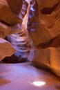 Light beam in Upper Antelope Canyon, Arizona Royalty Free Stock Photo