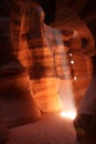 Light beams at Antelope Canyon in Arizona Royalty Free Stock Photo