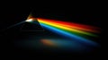 Optical Lens Array Disperses Light Into a Rainbow Spectrum Through Prisms Positioned for Visual Analysis and Educational Royalty Free Stock Photo