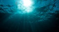 Light Beams Underwater Royalty Free Stock Photo