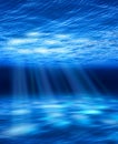 Light beams underwater Royalty Free Stock Photo