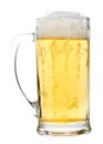 Light beer glass with foam Royalty Free Stock Photo