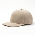 Light beige embroidered baseball cap with subtle texture details Royalty Free Stock Photo