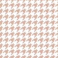 Light beige houndstooth seamless abstract geometric classic pattern Royalty Free Stock Photo