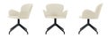 Light Beige leather Swivel Chair