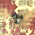 Light beige, sand, clay and cloudy grey random fractal pattern, abstract 3d background. 3d rendering, 3d illustration