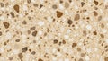 Light Beige Terrazzo Surface with Varied Brown and White Stone Chips texture background Royalty Free Stock Photo
