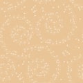 Beige vector background with spiral - music seamless pattern