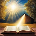 light bible holy religion background church book god Royalty Free Stock Photo