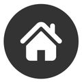 Light black & white home icon for websites Royalty Free Stock Photo