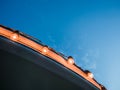 Light blubs on the roof edge. Royalty Free Stock Photo