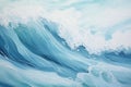 Light blue abstract background, sea waves with foam. Royalty Free Stock Photo