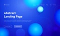 Light Blue Abstract Geometric Circle Shape Landing Page Background. Colorful Design Gradient Style Pattern