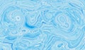 Light blue abstract liquid paint textured background with decorative spirals and swirls Royalty Free Stock Photo