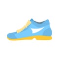 Light blue athletic shoe cartoon vector Illustration