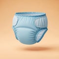 Light blue baby swim diaper with adjustable tabs isolated on white background Royalty Free Stock Photo