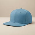 Light blue baseball cap on neutral background Royalty Free Stock Photo
