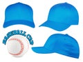 Light blue baseball cap set