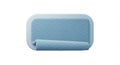 A light blue bath mat with a plush, textured surface is rolled on a rectangular base Royalty Free Stock Photo