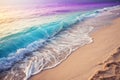 Light blue beige purple gradient wave background Royalty Free Stock Photo