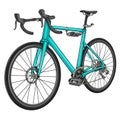 Light blue bike 3d cartoon isolated on Transparent background Royalty Free Stock Photo