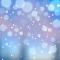 Light blue blur background with pink transitions and spots. Beautiful vector with bokeh circles Royalty Free Stock Photo