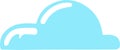 A light-blue, cartoonish depiction of a cumulus cloud Royalty Free Stock Photo