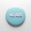 Light Blue Circular Button with White \
