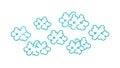 Light Blue Cloud Cluster Vector Pattern, Whimsical Sky Design Element, vector design Generative AI Royalty Free Stock Photo
