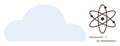 Cloud and Atomic Structure Representing Technology and Scientific Innovation Royalty Free Stock Photo