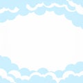 Light Blue Clouds Frame Background Illustration Royalty Free Stock Photo