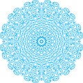 Light Blue Color Mandala on white isolated background