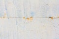 Light blue corroded metal background. Rusty and scratched painted metal wall. Rusty metal background with streaks of rust Royalty Free Stock Photo