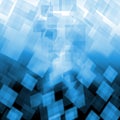 Light Blue Cubes Background Shows Pixeled Royalty Free Stock Photo