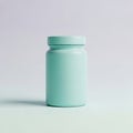 Light blue cylindrical container with lid Royalty Free Stock Photo