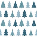 Light blue and dark blue christmas tree on a white background pa Royalty Free Stock Photo