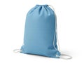 Light blue drawstring bag Royalty Free Stock Photo